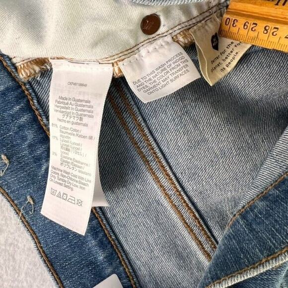 Madewell Jean Women 28 The Perfect Vintage Medium Wash Distressed Raw Frayed Hem - Picture 11 of 16